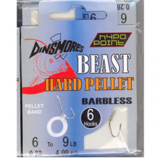 BEAST HARD PELLET SIZE 6 BARBLESS RIG Pack of 6 DINSMORES