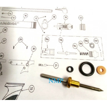 Crosman 2240, 2250, 2250XL, 2260 Genuine Valve Seal Replacement Kit Inc Valve Stem