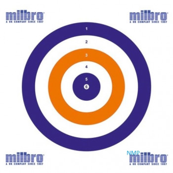 Milbro RED WHITE BLUE AIR GUN 17cm Card Targets ALL ROUNDER Pack of 100