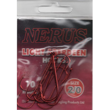 NERUS SEA HOOKS LIGHT ABERDEEN SIZE 2/0 ( pack of 10 hooks )