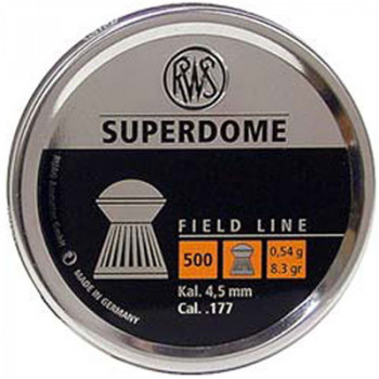 RWS Superdome dome head .177 calibre air gun pellets 4.50mm 8.30 grains tin of 500