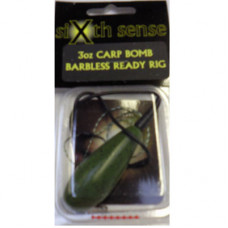 Sixth Sense Ready Made Carp Rigs CARP BOMB BARBLESS GREEN 1.5oz