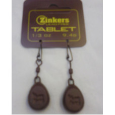 Zinkers Tablet Carp Weight  1/3oz - 9.4g