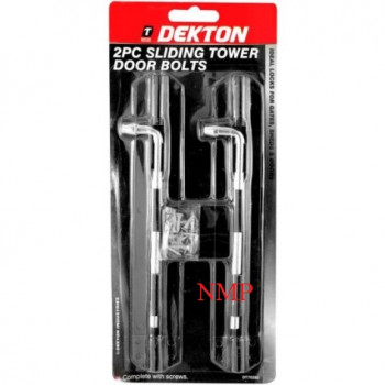 DEKTON 2PC 8 inch SLIDING JUMBO TOWER BOLT