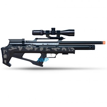 EFFECTO Zeon PCP Bullpup Lever Action Air Rifle Regulated threaded Grey Camo Synthetic Stock .177 calibre