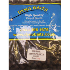 HIGH OIL 8mm Large TROUT PELLETS ( DYNO BAITS ) 750g