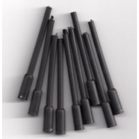 in-line pipe pack of 10 Black (made in uk)