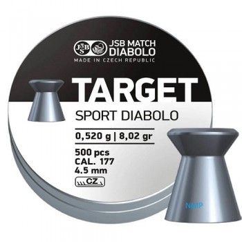 JSB Target Sport Diabolo Flat Head Pellets .177 calibre 4.50mm 8.02 Grains tin of 500